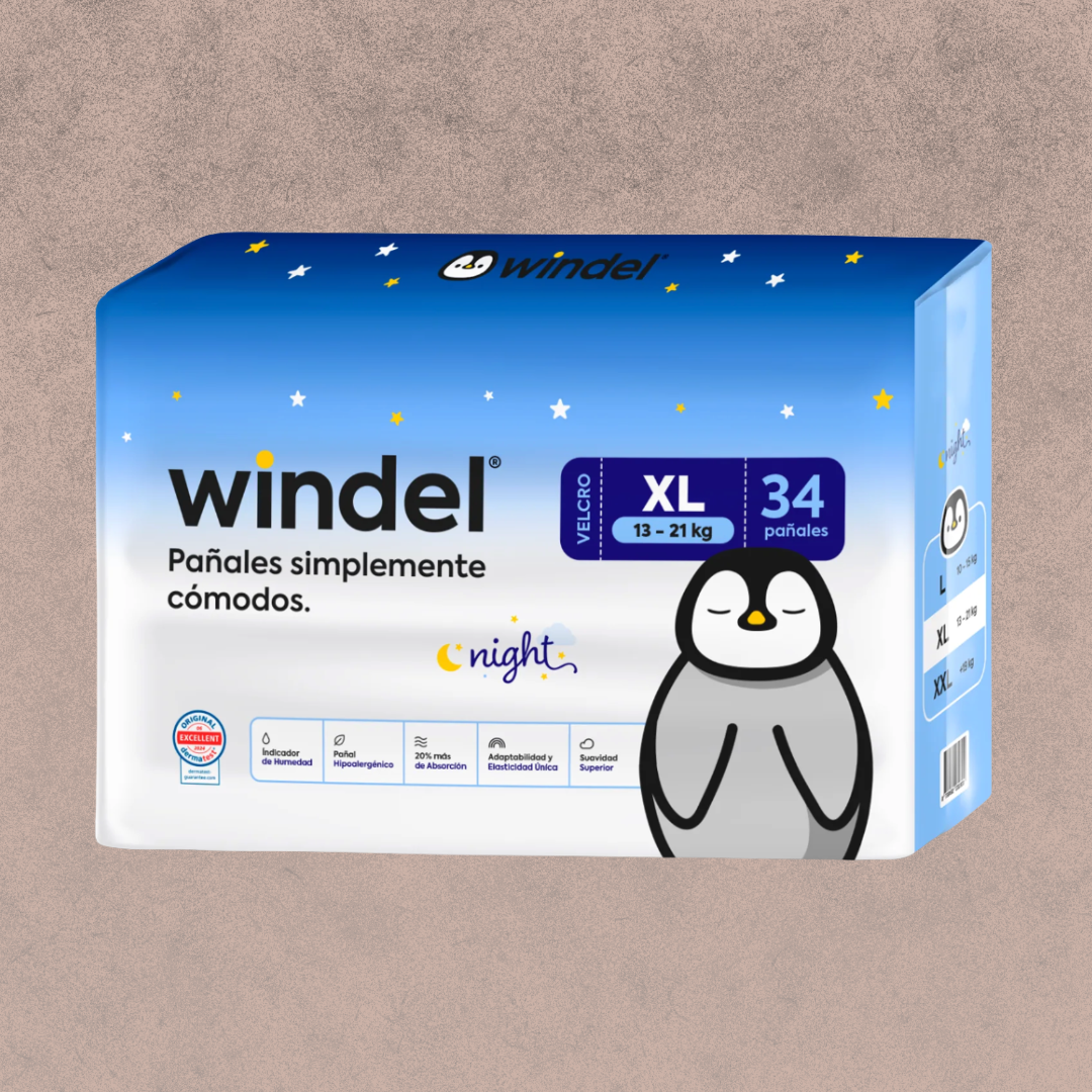 Pañal para bebe Windel NIght Talla XL / 34 un