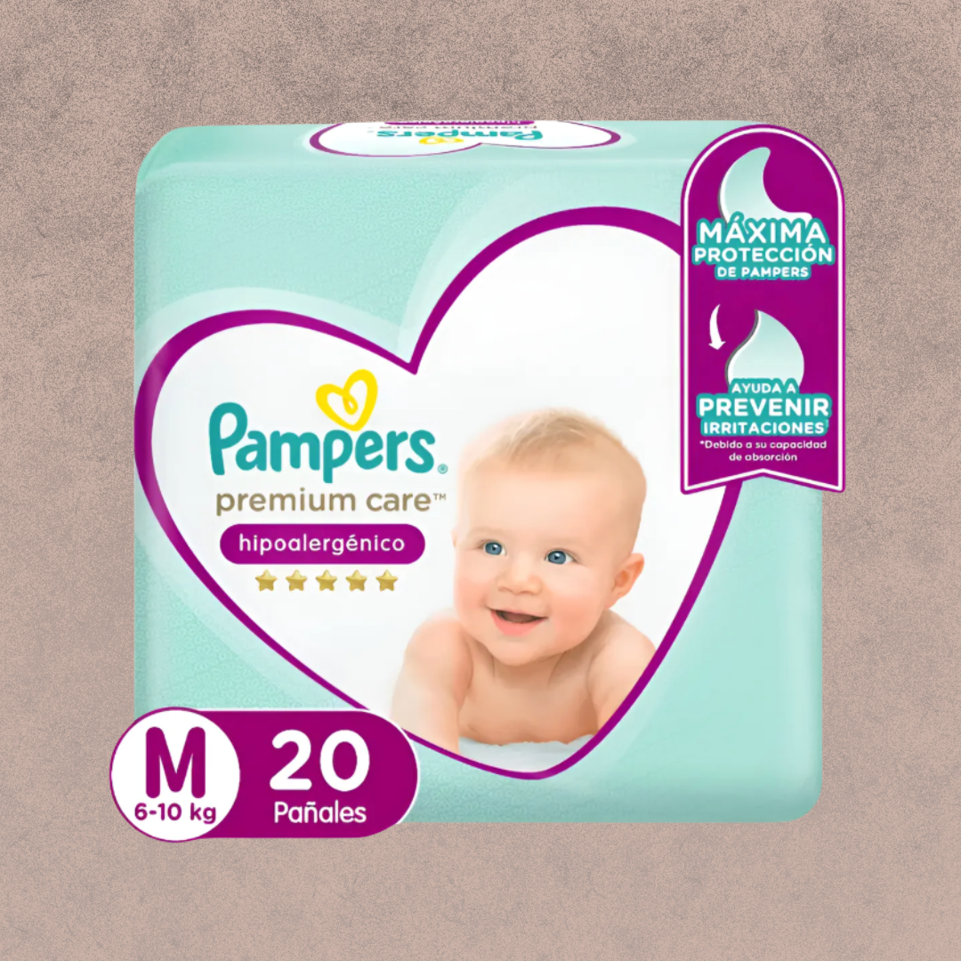 Pañal para Bebés Pampers Premium Care Talla M 20 unidades