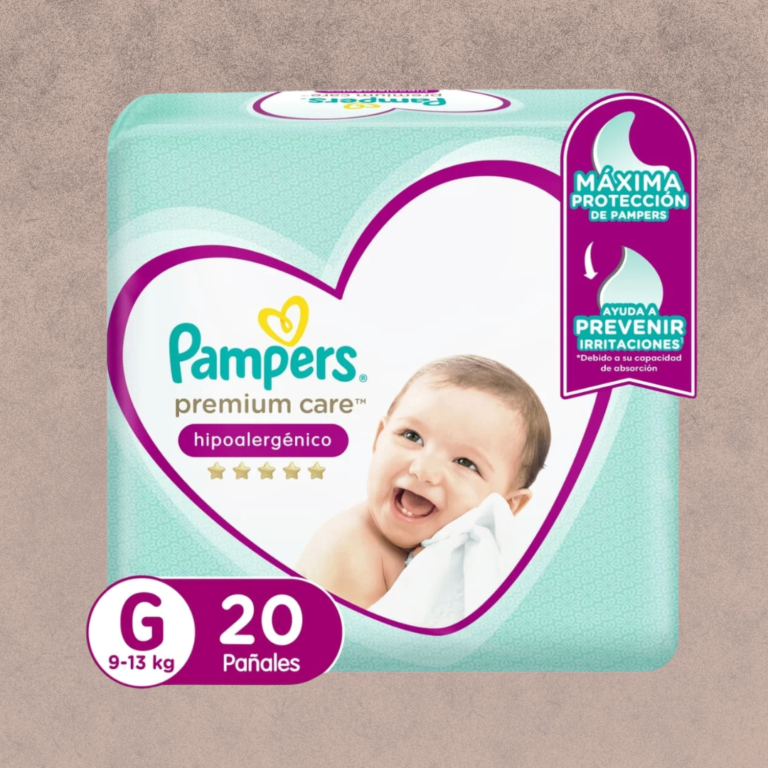 Pañal para Bebés Pampers Premium Care Talla G 20 unidades