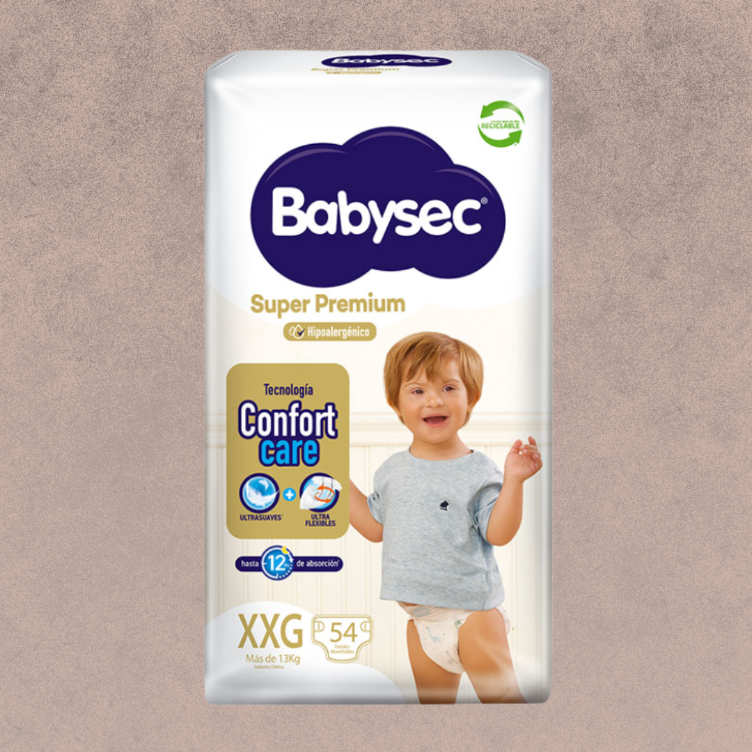 Pañal para Bebés Babysec Super Premium Talla XXG 14 unidades