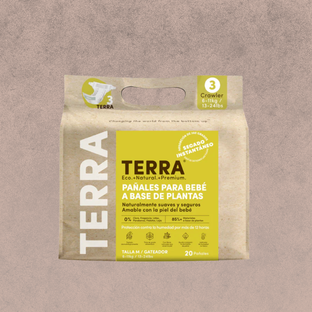 Pañal para bebe Terra talla M / 20 un