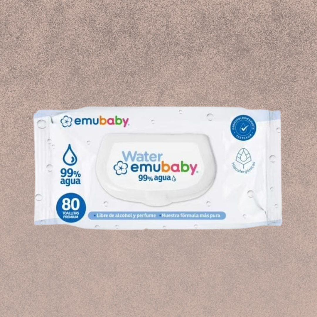 Toallitas humedas emubaby water / 80 un