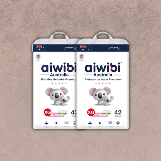 2 Paquetes Pañal para Bebés Aiwibi (Dulce Noche) Talla XG  84 unidades