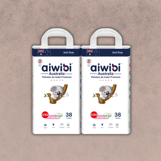 2 Paquetes Pañal para Bebés Aiwibi (Dulce Noche) Talla XXG  76 unidades