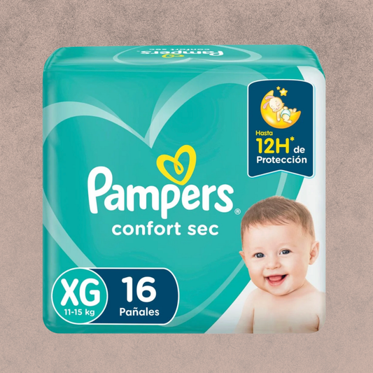 Pañal para Bebés Pampers confort sec Talla XG / 16 unidades
