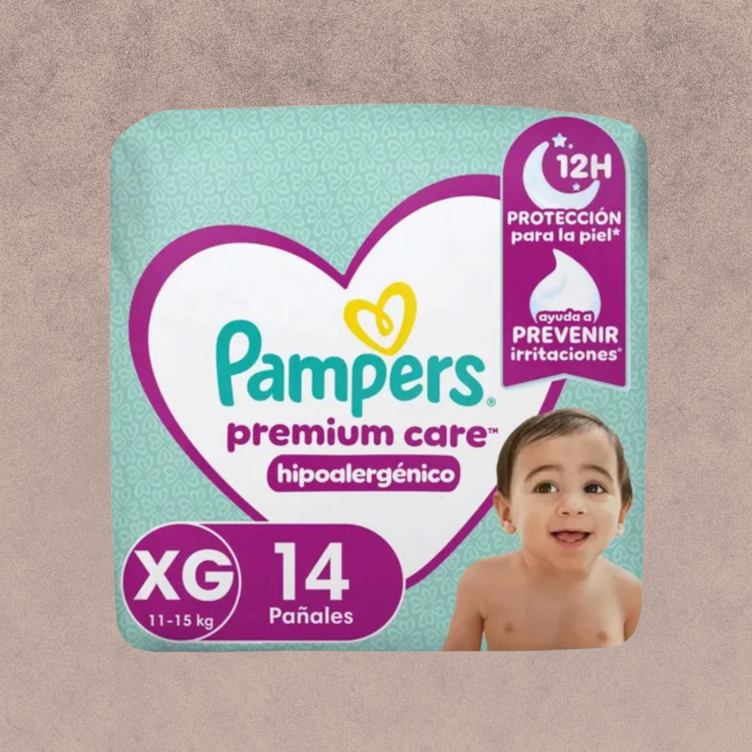 Pañal para Bebés Pampers Premium Care Talla XG 14 unidades