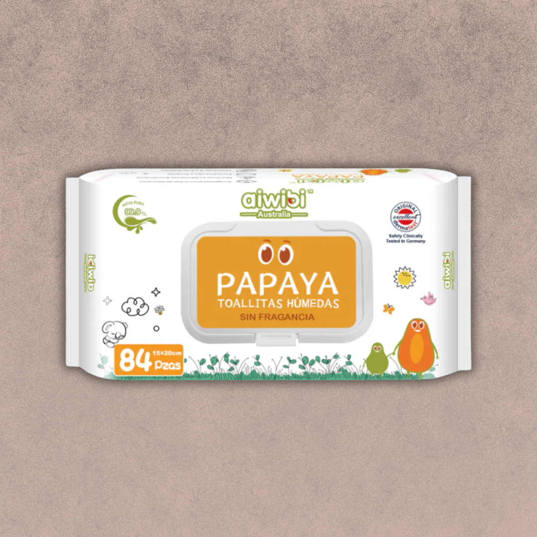 Toallitas húmedas de Papaya con Agua de Manantial / 84 unidades