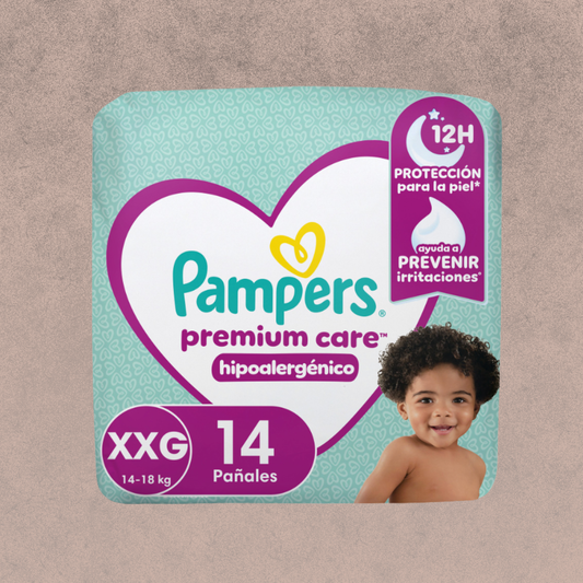 Pañal para Bebés Pampers Premium Care Talla XXG 14 unidades