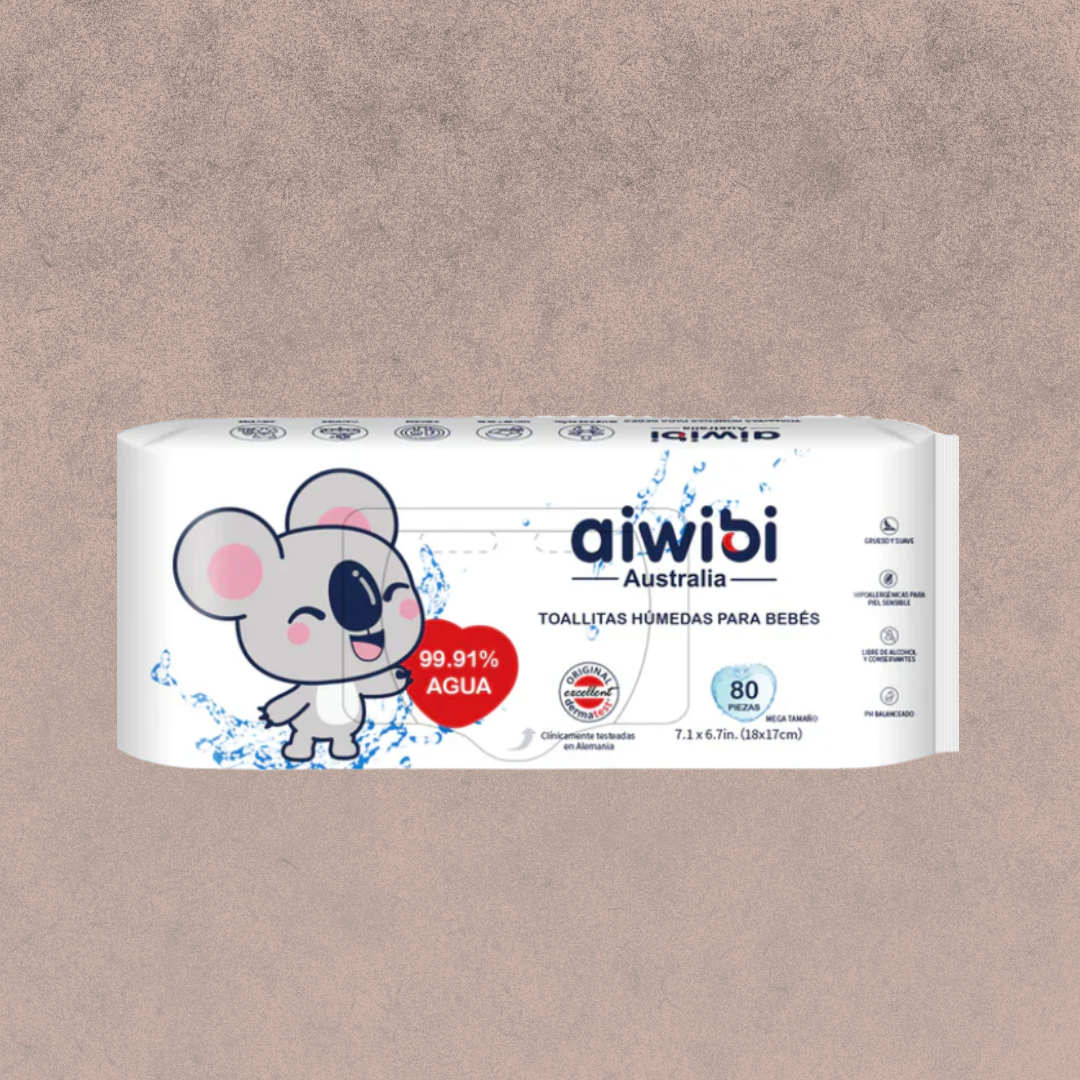 Toallitas Húmedas 99,91% para bebés Biodegradables / 80 unidades