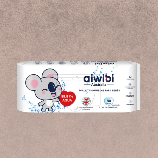 Toallitas Húmedas 99,91% para bebés Biodegradables / 80 unidades