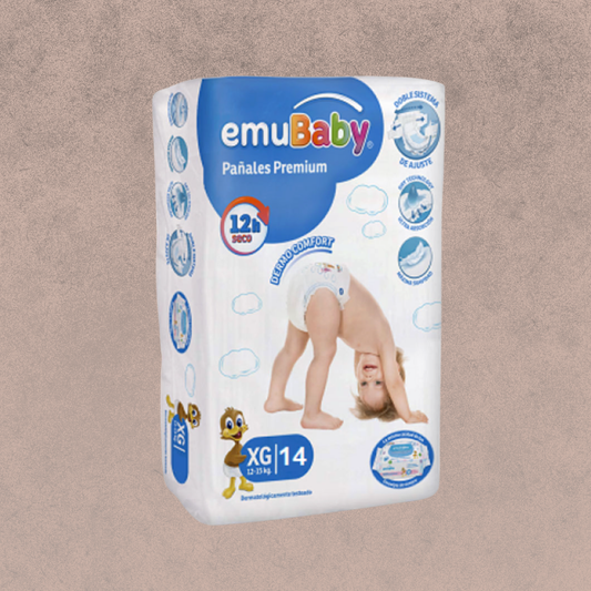 Pañal para bebe Emubaby talla XG /14 un