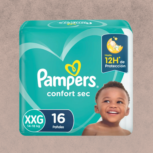 Pañal para Bebés Pampers confort sec Talla XXG / 16 unidades
