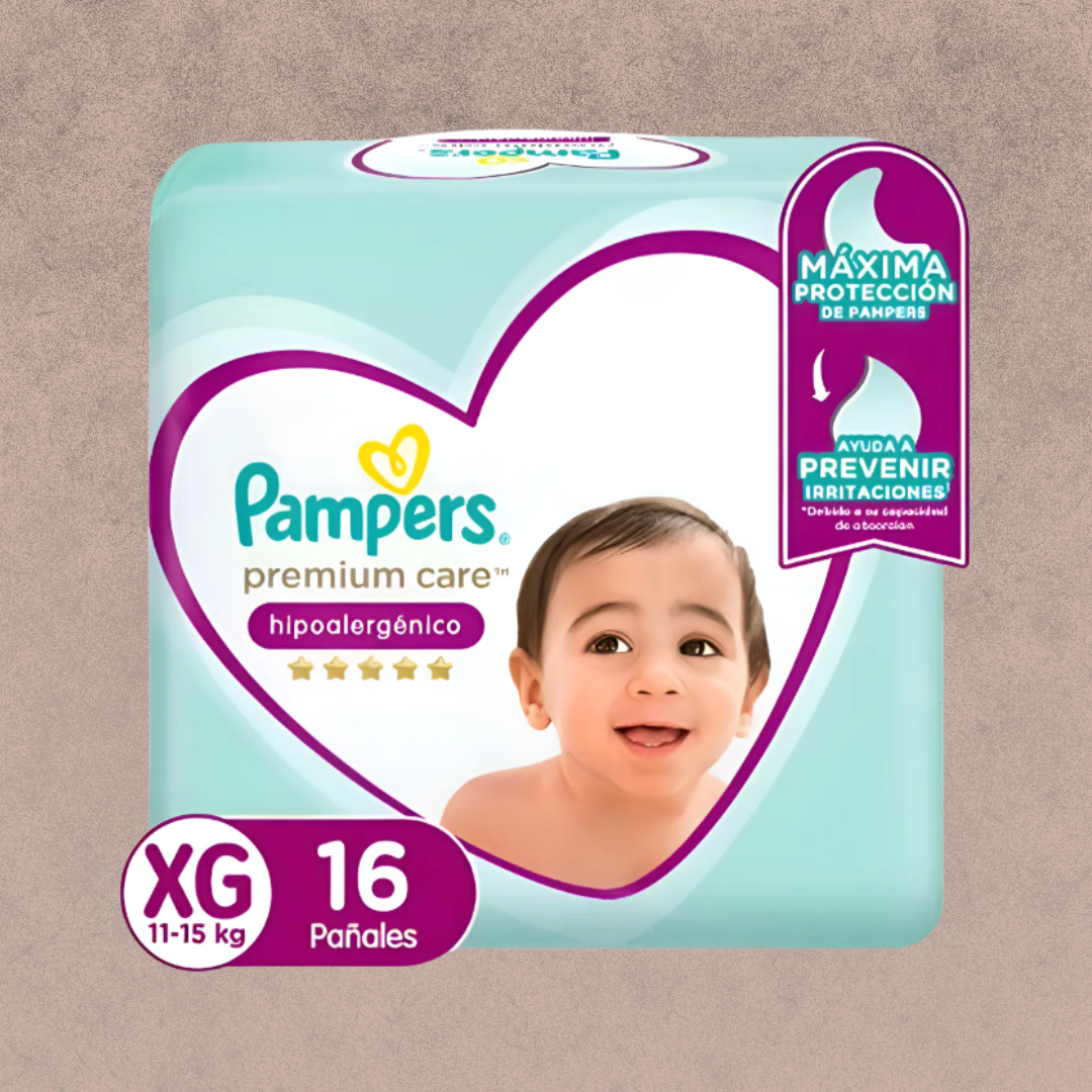 Pañal para Bebés Pampers Premium Care Talla XG 16 unidades
