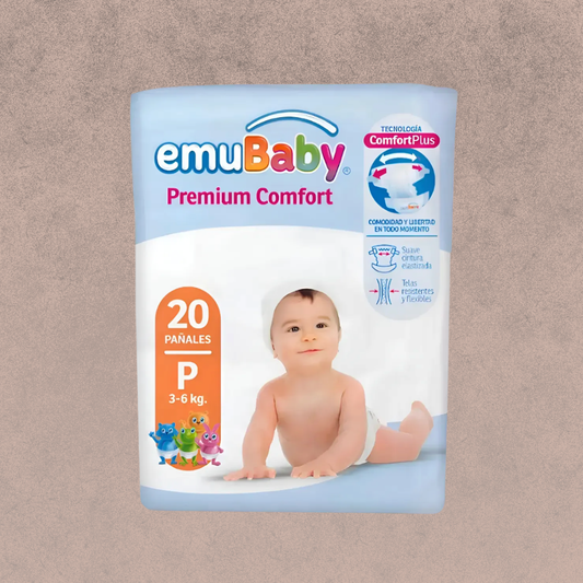 Pañal para bebe Emubaby premium comfort talla P /20 un