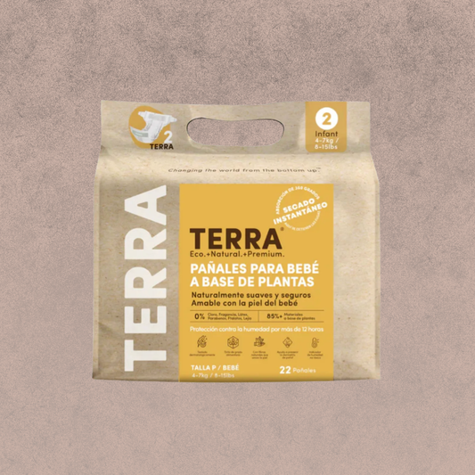 Pañal para bebe Terra  talla P / 22 un