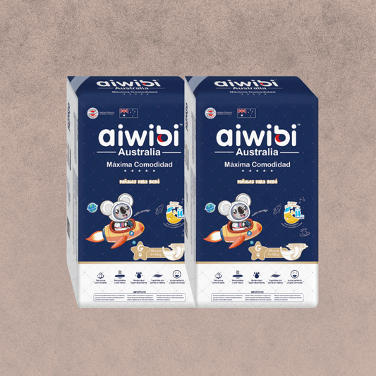 2 Paquetes Pañal para Bebés Aiwibi (Dulce Noche) Talla G  96 unidades